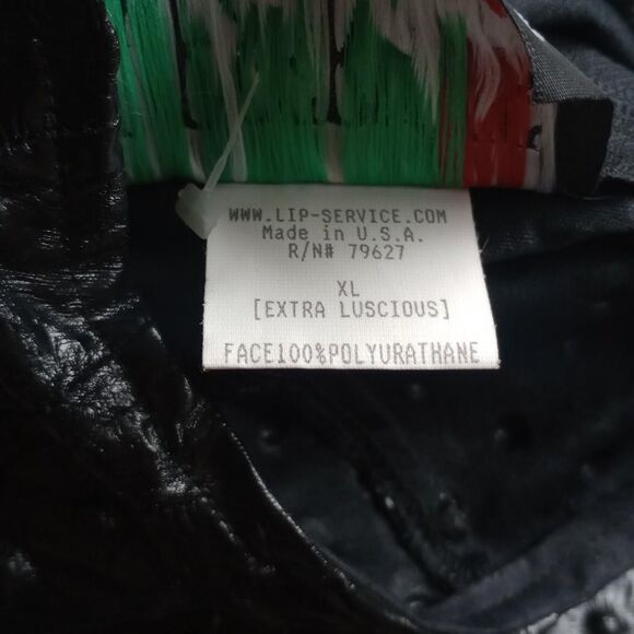 Y2K Lip Service Spiked Faux Leather Goth Top - Picture 5 of 6